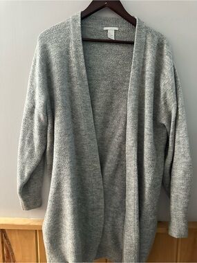 H&M Light Gray Open-Front Women's Cardigan